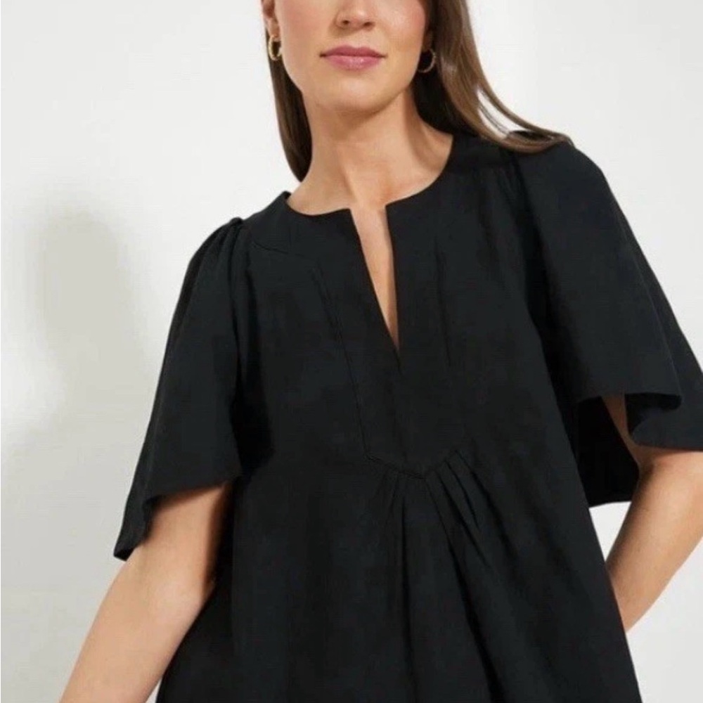 Elegant Black Flutter Sleeve Finley Top